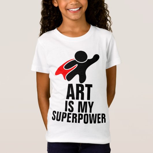 アートは私の超大国キッズTシャツ Tシャツ (正面)