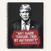 アートは舌に縛られたシェイクスピア引用文グラフィティ ノートブック (正面)
