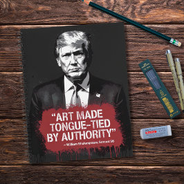 アートは舌に縛られたシェイクスピア引用文グラフィティ ノートブック