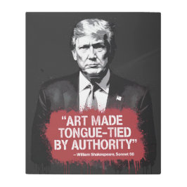 アートは舌に縛られたシェイクスピア引用文グラフィティ メタルプリント