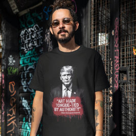 アートは舌に縛られたシェイクスピア引用文グラフィティ Tシャツ