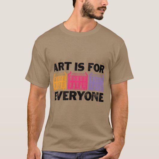 アートは誰にとってもプリンストンのアートギルドの特大 Tシャツ (正面)
