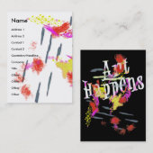 アートは、カラースプラッシュを起こす 名刺 (正面/裏面)