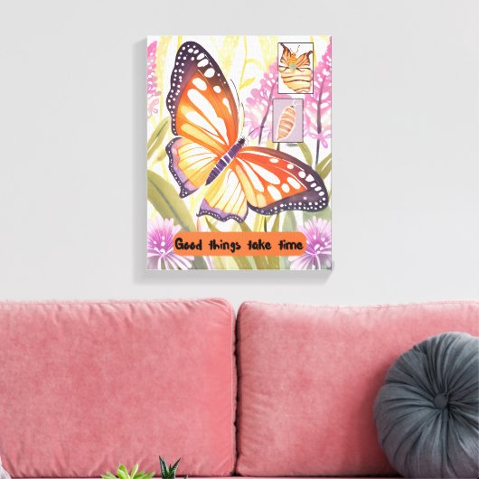 アートやる気を起こさせる – 良い事は時間がかかる – キャンバス (インサイチュ (リビング))