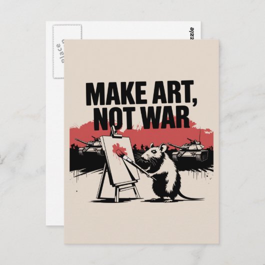 アートをウーラットアーティストに変える ポストカード (正面/裏面)