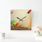 アートをテーマ芸術的にした画家の壁時計 スクエア壁時計 (ホーム)