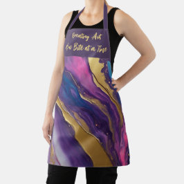 アートを一度に一口ずつ作成する – 抽象芸術 エプロン