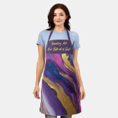 アートを一度に一口ずつ作成する – 抽象芸術 エプロン (着用した状態)