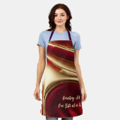 アートを一度に一口作る – クリスマス –  エプロン (着用した状態)