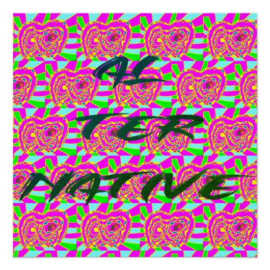 アートを使った代替語 ポスター (正面)