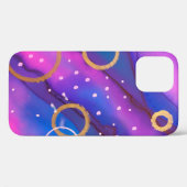 アートを使った抽象芸術液絵画のアート写真 Case-Mate iPhoneケース (裏面 (横))