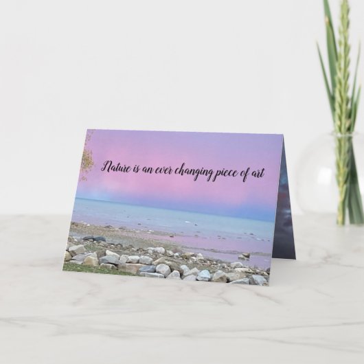 「アートを常に変える」カー感動的ド ノートカード (正面)