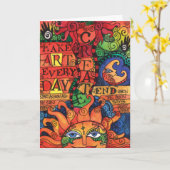 アートを毎日作成 カード (黄色い花)