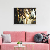 . .アートを見つめるサル キャンバスプリント (インサイチュ (リビング))