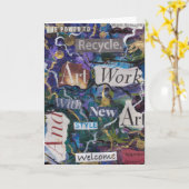 アートアップサイクル カード (黄色い花)