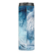 アートアニマルを舞い降りるライオンの雪 タンブラー (裏面)