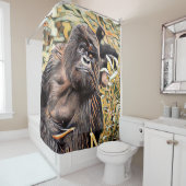 アートアニマルゴリラ シャワーカーテン (インサイチュ)