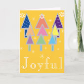 アートアートスクリプト可愛いクリスマスカラフル休暇 カード (正面)