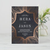 アートアールヌーボー木炭とブロンズ招待状f 招待状 (スタンド正面)