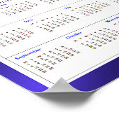 アートイスラミア2025イスラム教宗教行事カレンダー ポスター (角)