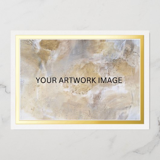 アートイメージ金ゴールドメタリックフォイル縁どカードの追加 箔シーズンカード (正面)