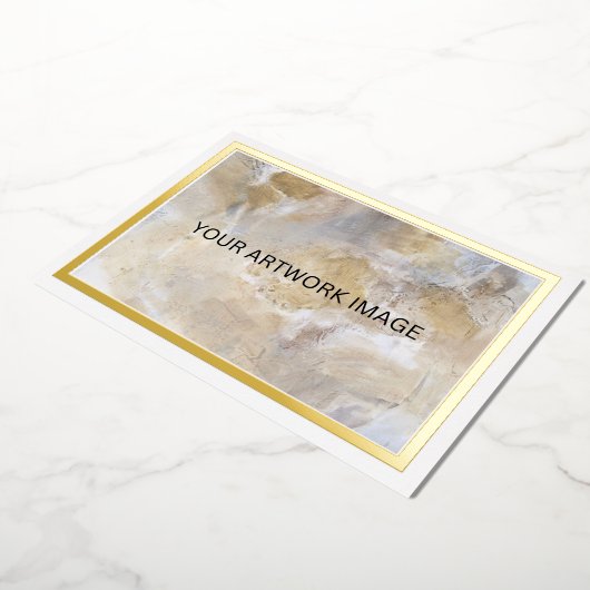 アートイメージ金ゴールドメタリックフォイル縁どカードの追加 箔シーズンカード (回転した状態)