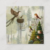 アートイラストレーションモダンのスタイルの単純な鳥 エンクロージャーカード (裏面)