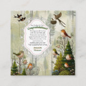 アートイラストレーションモダンのスタイルの単純な鳥 エンクロージャーカード (正面)