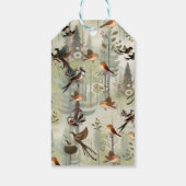 アートイラストレーションモダンのスタイルの単純な鳥 ギフトタグ (裏面)
