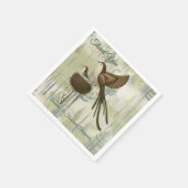 アートイラストレーションモダンのスタイルの単純な鳥 スタンダードカクテルナプキン (角)