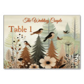 アートイラストレーションモダンのスタイルの単純な鳥 テーブルナンバー (正面)