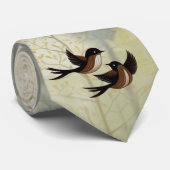 アートイラストレーションモダンのスタイルの単純な鳥 ネクタイ (ロール)