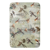 アートイラストレーションモダンのスタイルの単純な鳥 バスマット (正面縦)