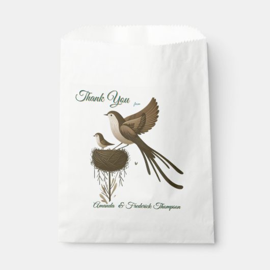 アートイラストレーションモダンのスタイルの単純な鳥 フェイバーバッグ (正面)