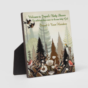 アートイラストレーションモダンのスタイルの単純な鳥 フォトプラーク