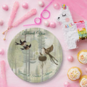 アートイラストレーションモダンのスタイルの単純な鳥 ペーパープレート (パーティー)