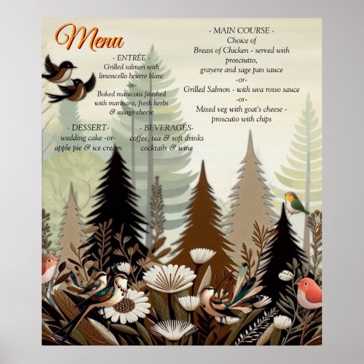 アートイラストレーションモダンのスタイルの単純な鳥 ポスター (正面)