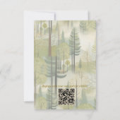 アートイラストレーションモダンのスタイルの単純な鳥 出欠カード (裏面)