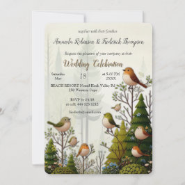 アートイラストレーションモダンのスタイルの単純な鳥 招待状