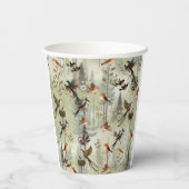 アートイラストレーションモダンのスタイルの単純な鳥 紙コップ (裏面)