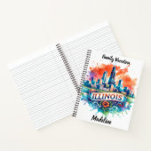 アートイリノイ州のスカイラインの描写 ノートブック (内部)