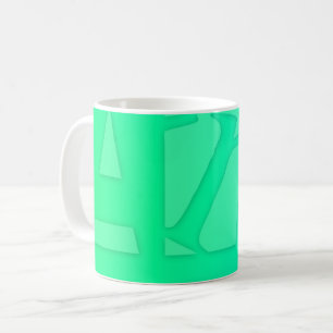 アートイングリーンタイポグラフィマグ コーヒーマグカップ