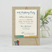 アートイーゼル描画パーティー 招待状 (スタンド正面)