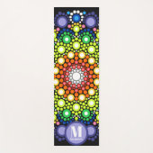 アートウィズポインツビューティフルマンダル名前をカスタムするヨガ ヨガマット (正面)