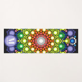 アートウィズポインツビューティフルマンダル名前をカスタムするヨガ ヨガマット (正面(横))