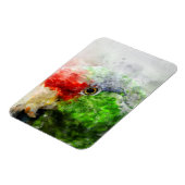 アートウォーターカラーパロットグリーンインパケエギフト マグネット (左側)