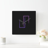 アートウォールクロック スクエア壁時計 (ホーム)