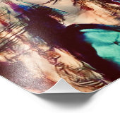 アートウーマンマーメイド絵を描ズウォールデコプリント フォトプリント            (角)