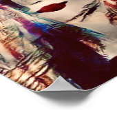 アートウーマンマーメイド絵を描ズウォールデコプリント ポスター (角)