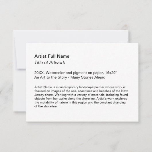 アートエキシビションアートショープラカード サンキューカード (正面)